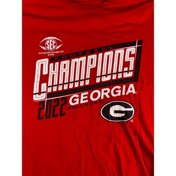 Gerogia Bull Dogs Mens Red XL T Shirt Excellent Condition - Picture 5 of 7